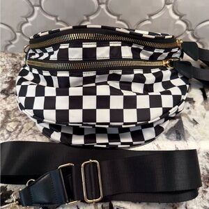 Checkered crossbody bag